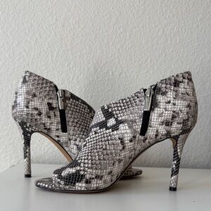 Vince Camuto Monochrome Snakeskin Heels